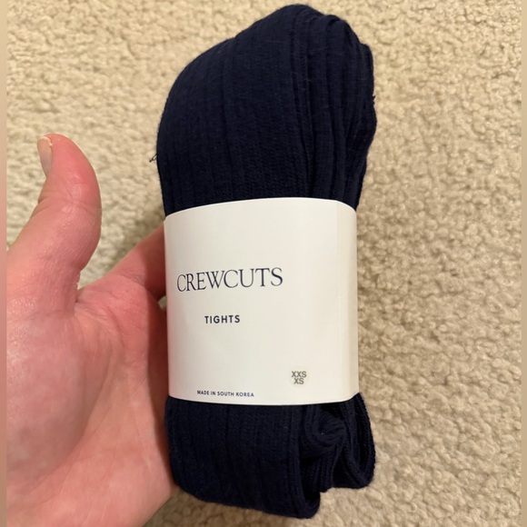 Crewcuts Navy Ribbed Tights - Picture 3 of 3